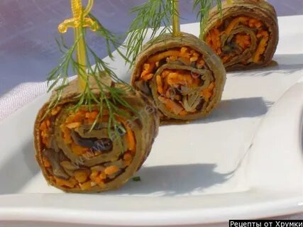 Рулетики из печени на праздничный