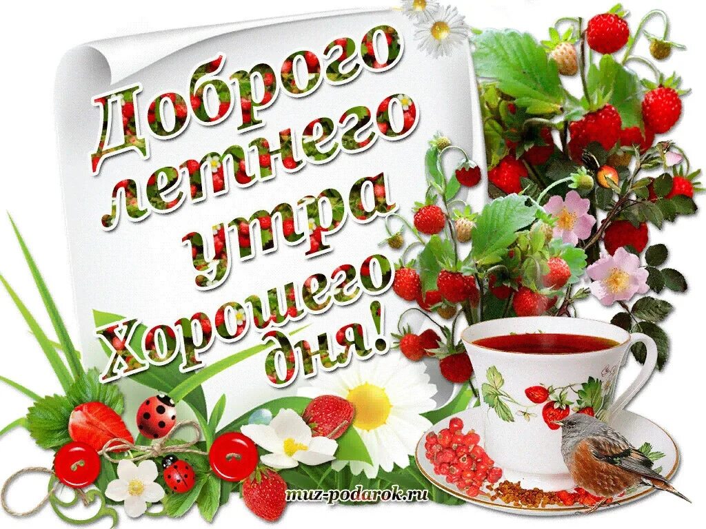 Открытка удачного дня и хорошего настроения