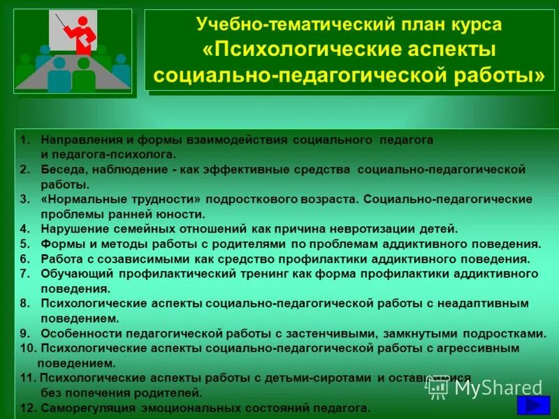 Психологический аспект социальной работы