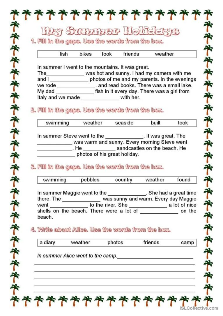 Упражнение gap fill. Праздники Worksheets. Праздники на английском Worksheets. Английский упражнения Active Holiday Worksheet. Summer Holidays ESL.