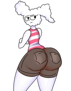 cloudy jay, regular show, back view, big ass, brown shorts, cloud, crossed ...