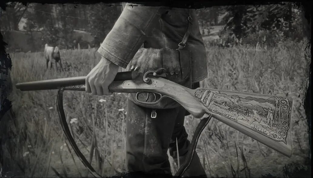 Мастер оружия рдр. Rdr 2 редкий дробовик (rare Shotgun). Red Dead Redemption 2 дробовик. Оружие в ред деад редемптион 2. Двуствольный дробовик rdr 2.