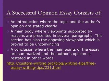 Opinion essay example
