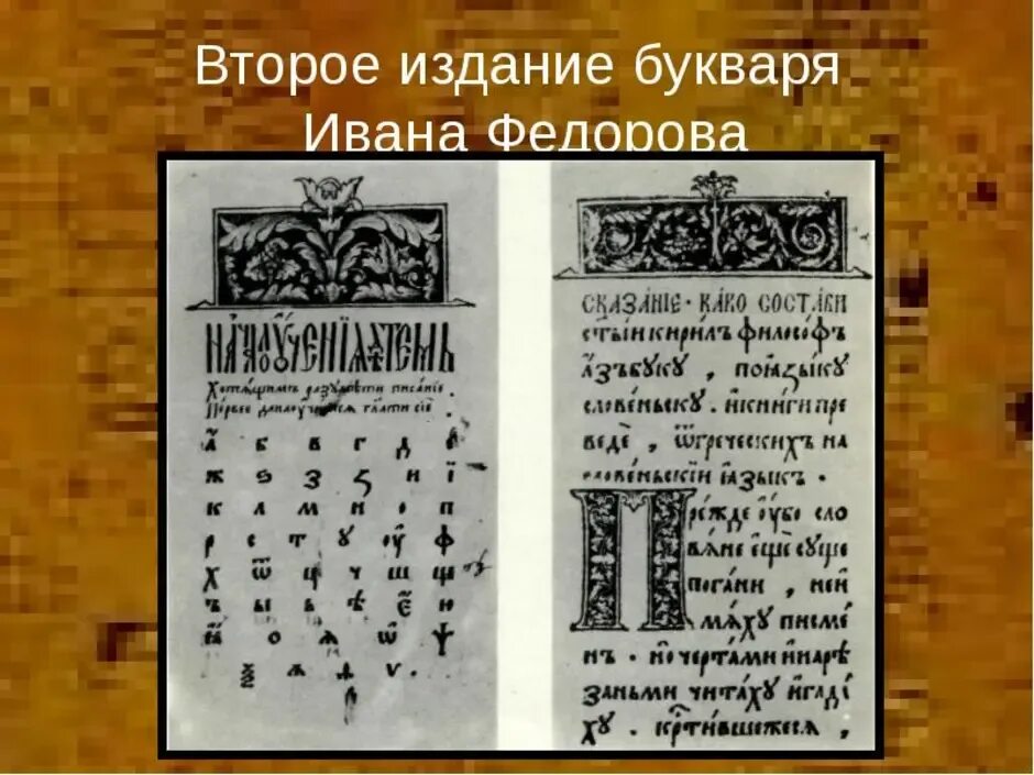 Азбука Ивана Федорова 1574. 1574 Первый букварь Ивана Федорова. Азбука 16 века Ивана Федорова. Первый букварь Ивана Федорова алфавит.