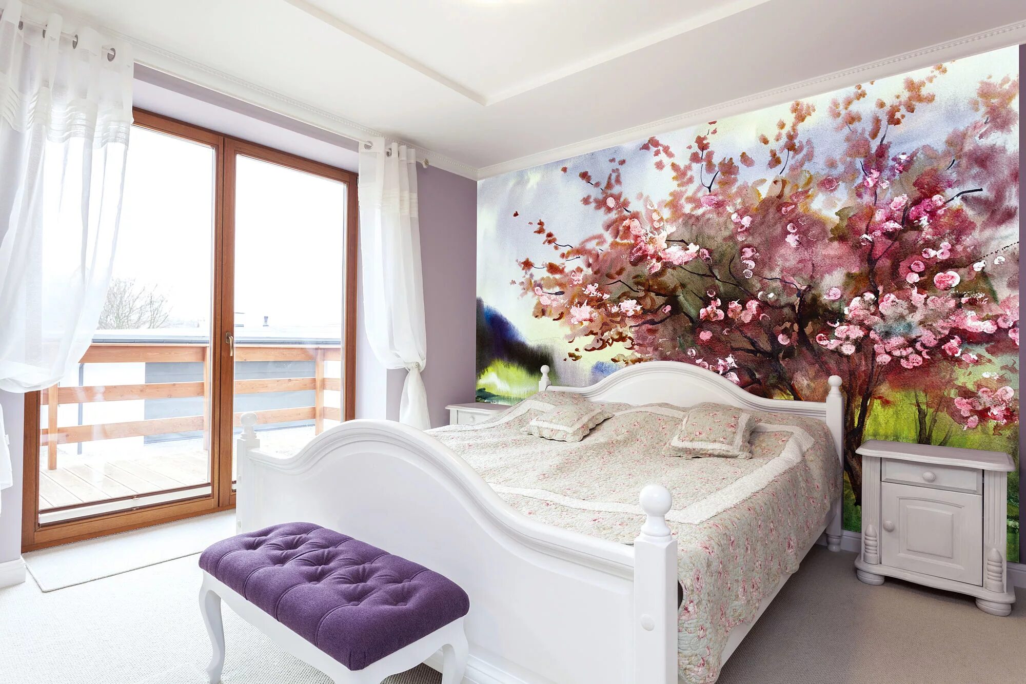 обои industry stella 168285-22. обои шебби шик в интерьере. пастель кровать. обои с розовыми цветами в интерьере. валберис обои для спальни.