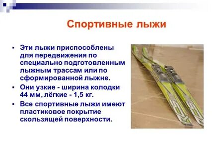 Лыжи тип 1