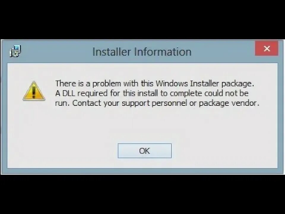 Problem with this windows installer package
