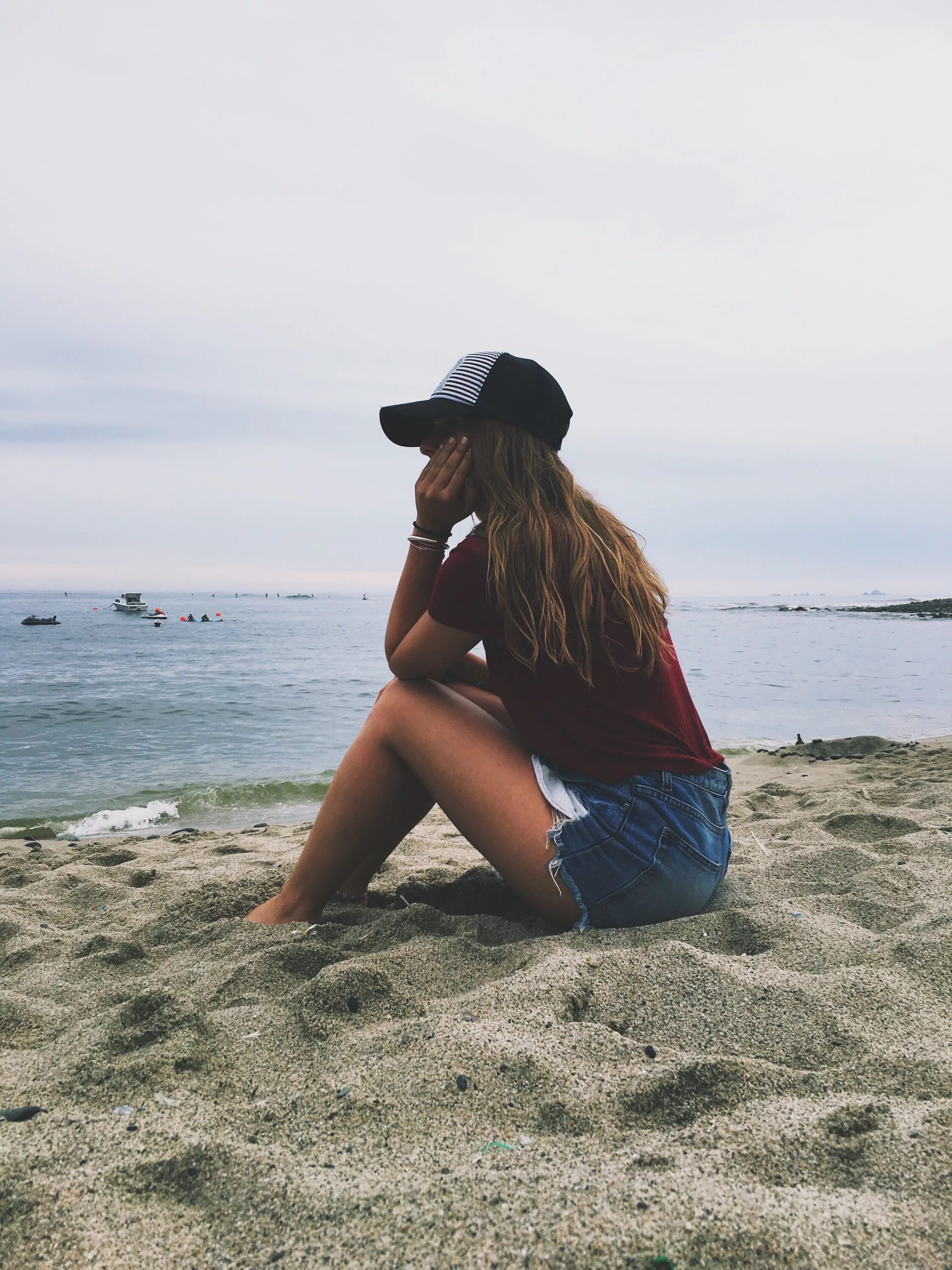 En la playa