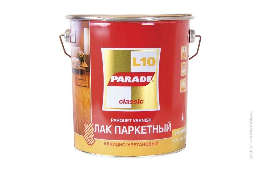 Лак паркетный алкидно-уретановый Parade l10 10л, матовый 10 литров. Лак l10 Parade. Лак паркетный алкидно-уретановый Parade l10, полуматовый, 0,75л. Лак Olimp паркетный полуматовый (9 л) алкидно-уретановый. Паркетный лак матовый