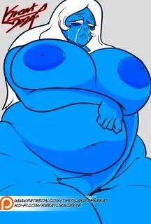 1girls 2024 areolae bbw belly blue_body blue_diamond(steven_universe) blue...