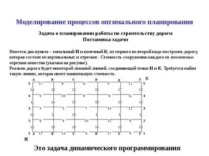 Расчеты оптимальных процессов