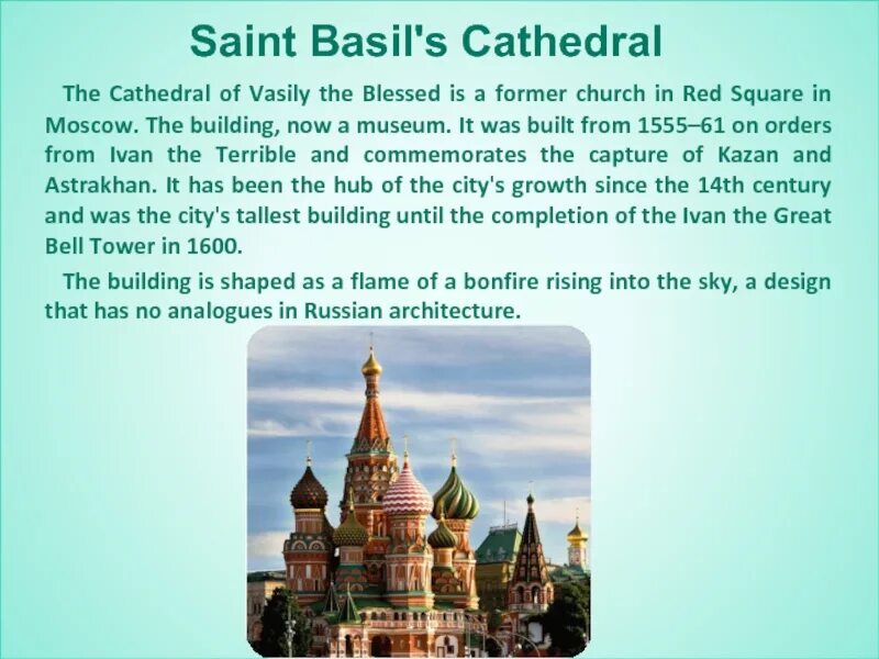 Read the text about moscow