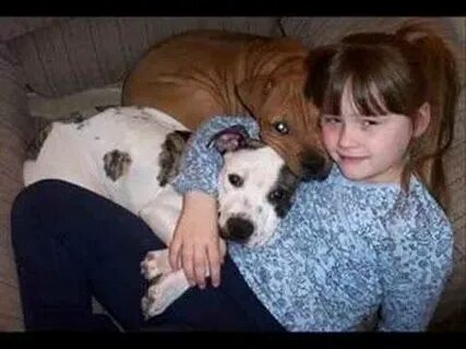 My sister by a dog