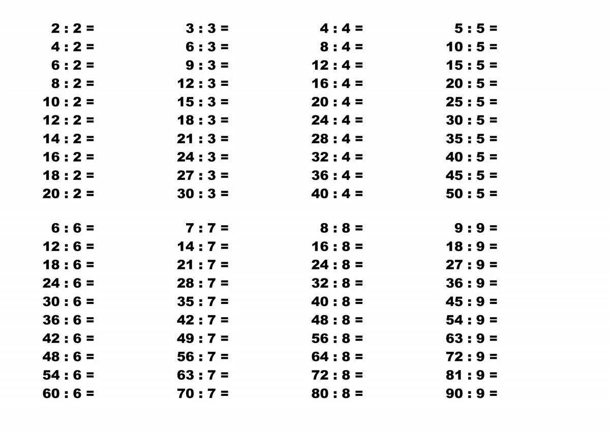 Тест на умножение на 7. Таблица умножения и деления на 3 и 4. Таблица умножения и деления на 2 и 3. Таблица деления на 2 3 4. Таблица умножения и деления на 2 3 4 5.