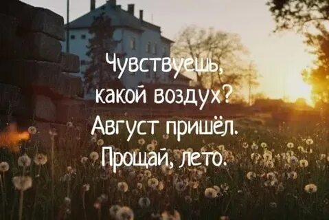 Когда у нас будет август