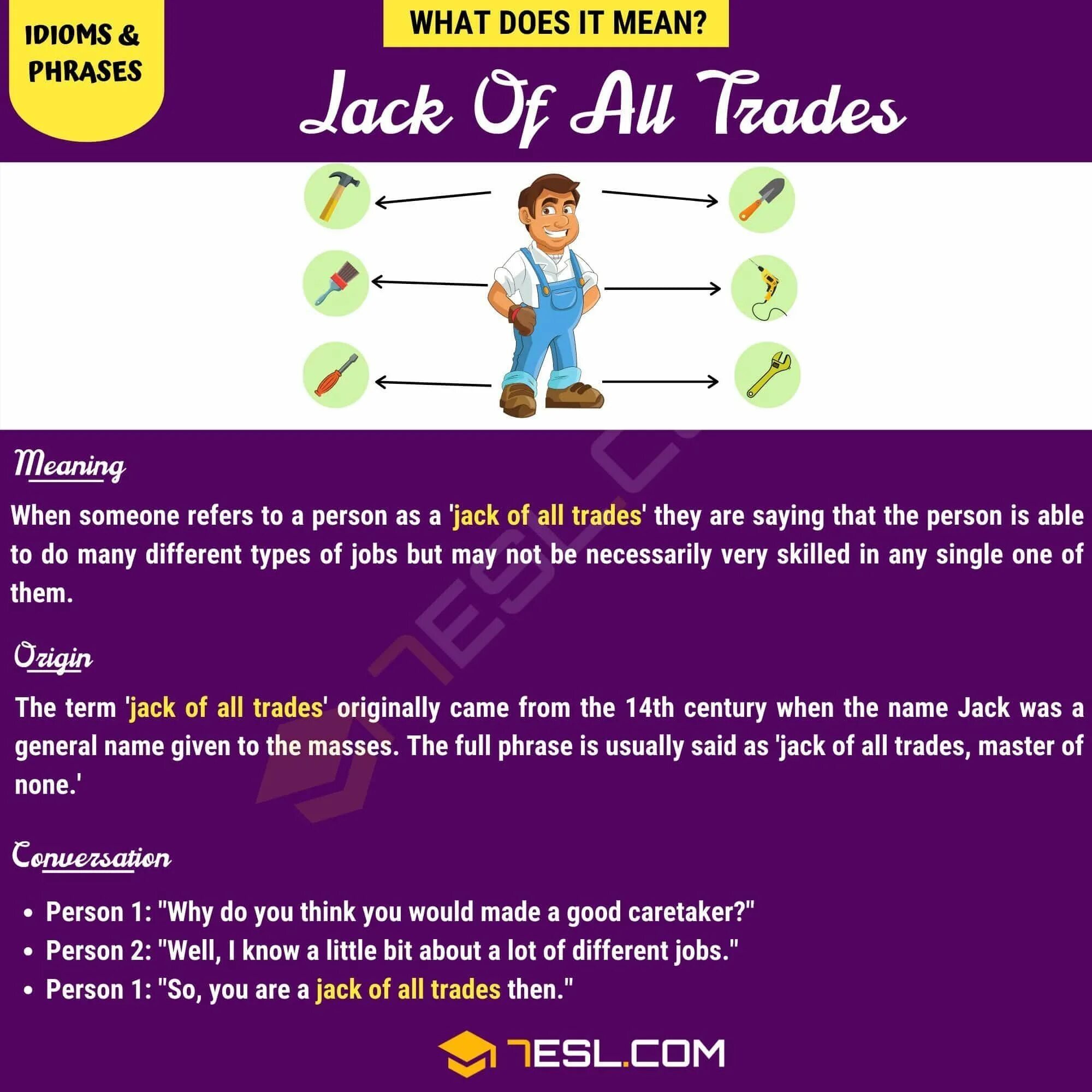 Jack of all trades идиома. A Jack of all trades is Master of none.. A Jack of all идиомы. Jack-of-all-trades примеры.