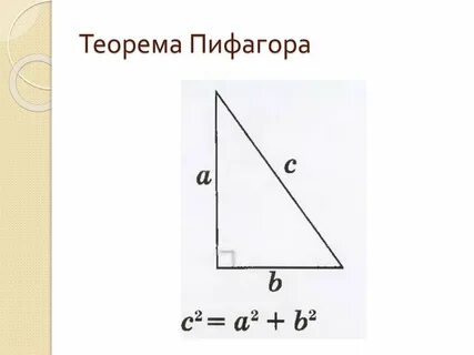 Выберите теорему пифагор