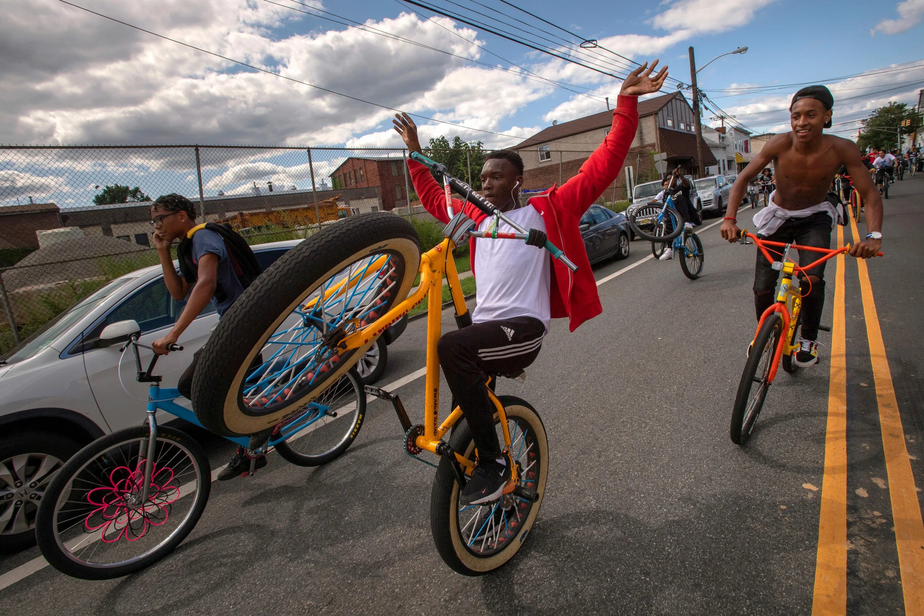 Wheelie Bike. Pedal Bike Wheelie.