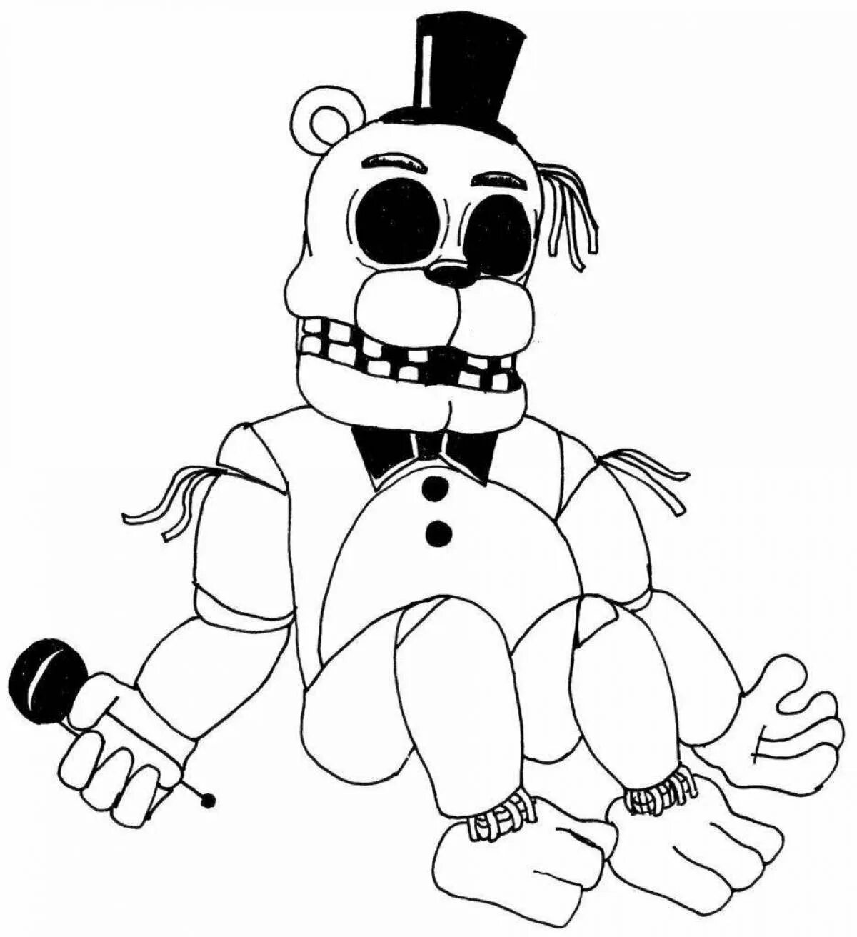 Fnaf раскраска. Фредди фазбер раскраска. Раскраска АНИМАТРОНИКИ Фредди. Раскраски ФНАФ 1 Голден Фредди. Раскраска ФНАФ Фредди.