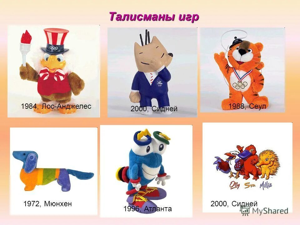 Маскот олимпийских игр. Талисманы олимпийских игр разных лет. Талисманы стран. Талисманы олимпиад. Эмблемы и талисманы олимпийских игр.