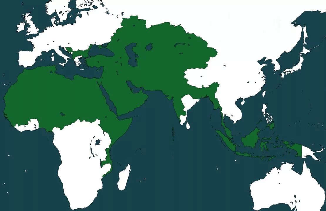 Карта Исламского халифата. Какой мусульман в мире
