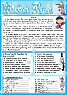 Winter Time: English ESL worksheets pdf & doc.