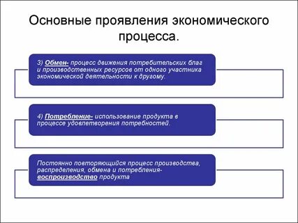 Характеристика основных экономических процессов