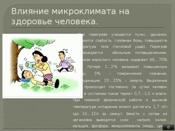 Влияние параметров микроклимата на здоровье человека. Влияние параметров микроклимата на самочувствие. Производственный микроклимат влияние на организм. Воздействие микроклимата на организм человека. Влияние параметров микроклимата на человека.