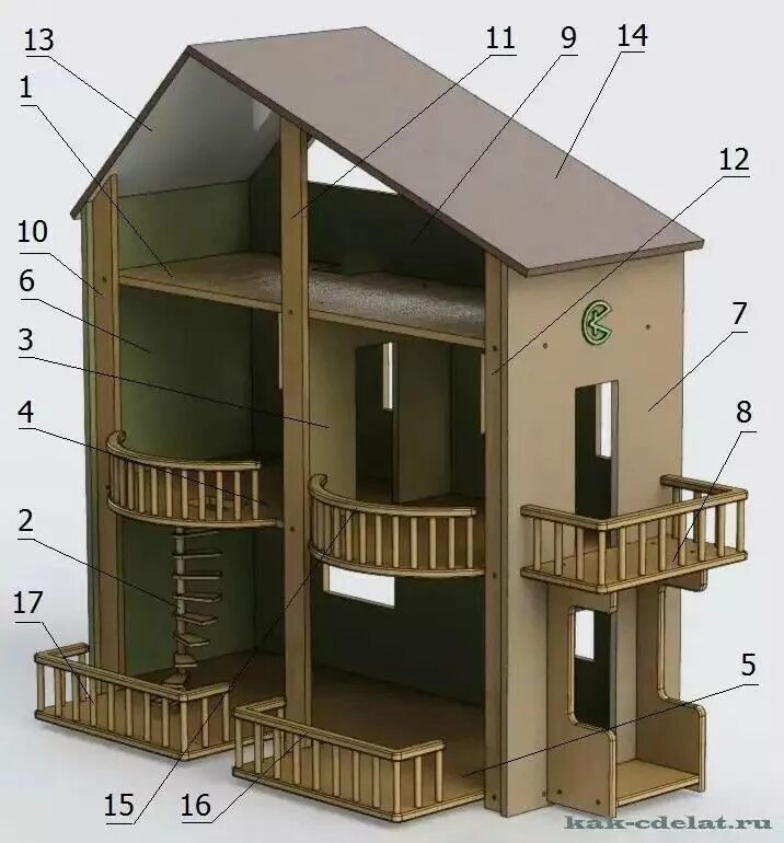 Кукольный дом из дерева чертеж Etape 3 : faire les plans de la maison Maison pour Barbie Doll house plans, Ba