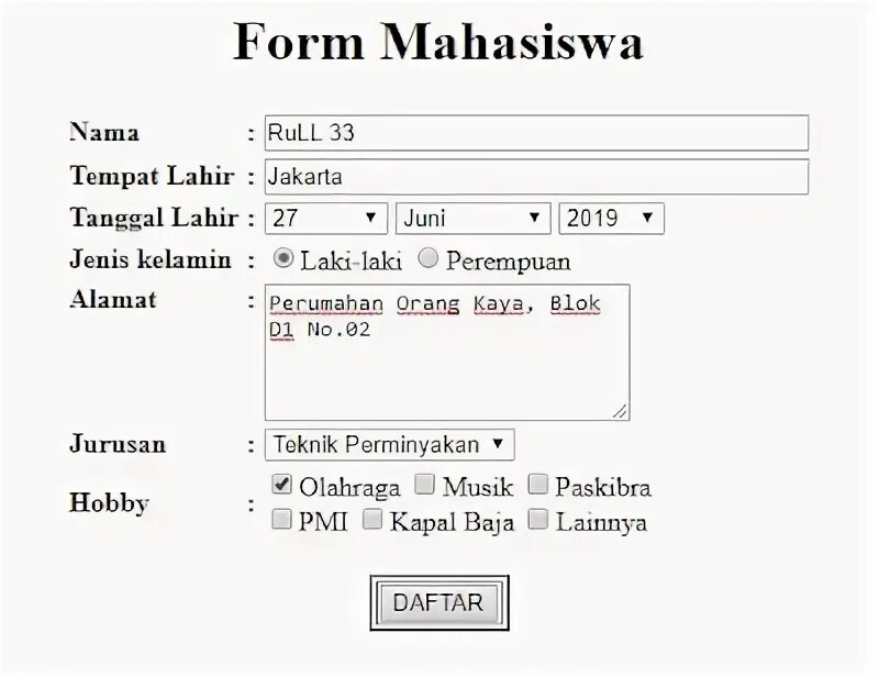 Form programming. Form programming