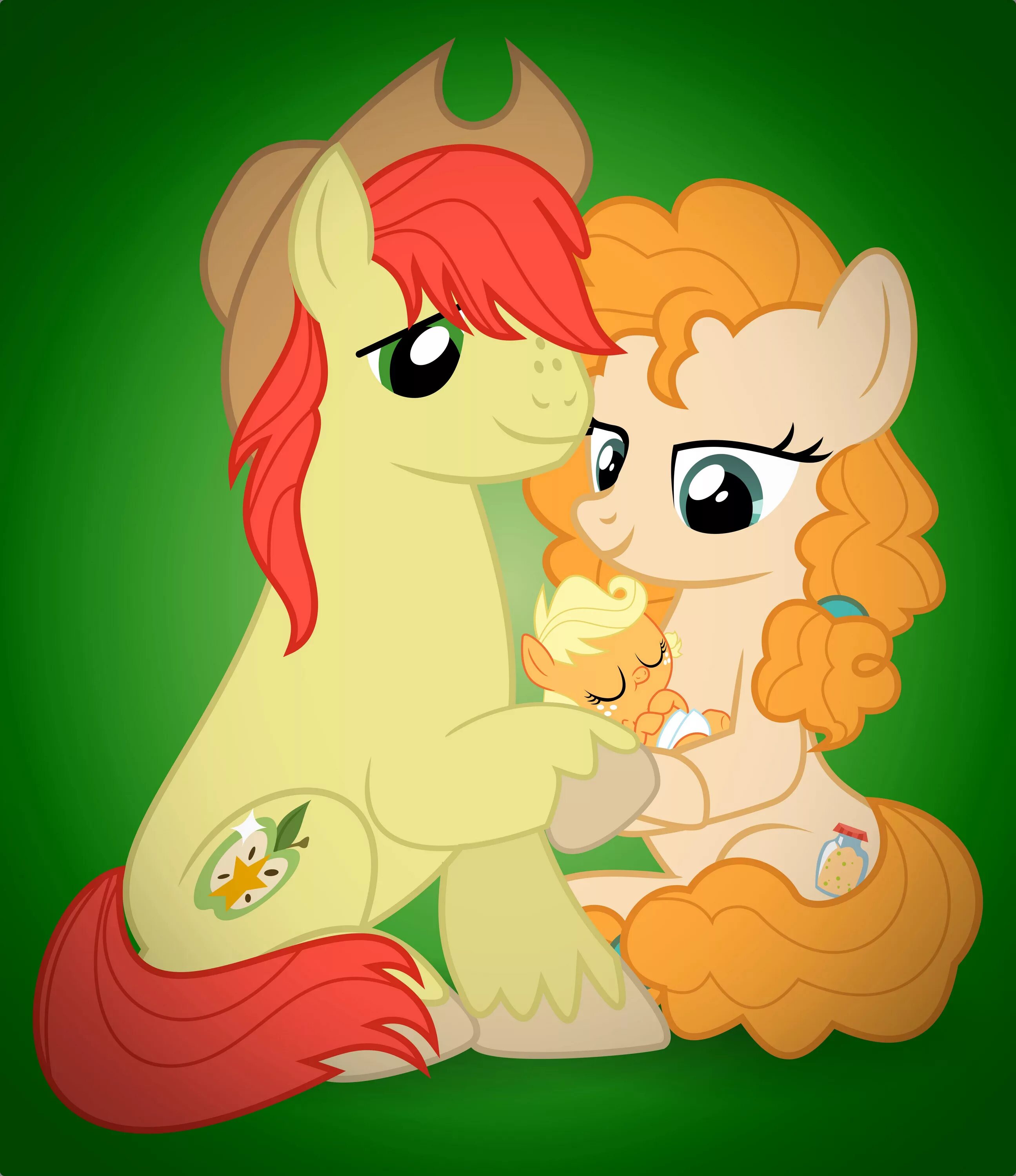 Пеа. Пеа баттер и брайт мак. my little pony родители эпплджек. пони родители эпл джек. млп брайт мак и пеа баттер.