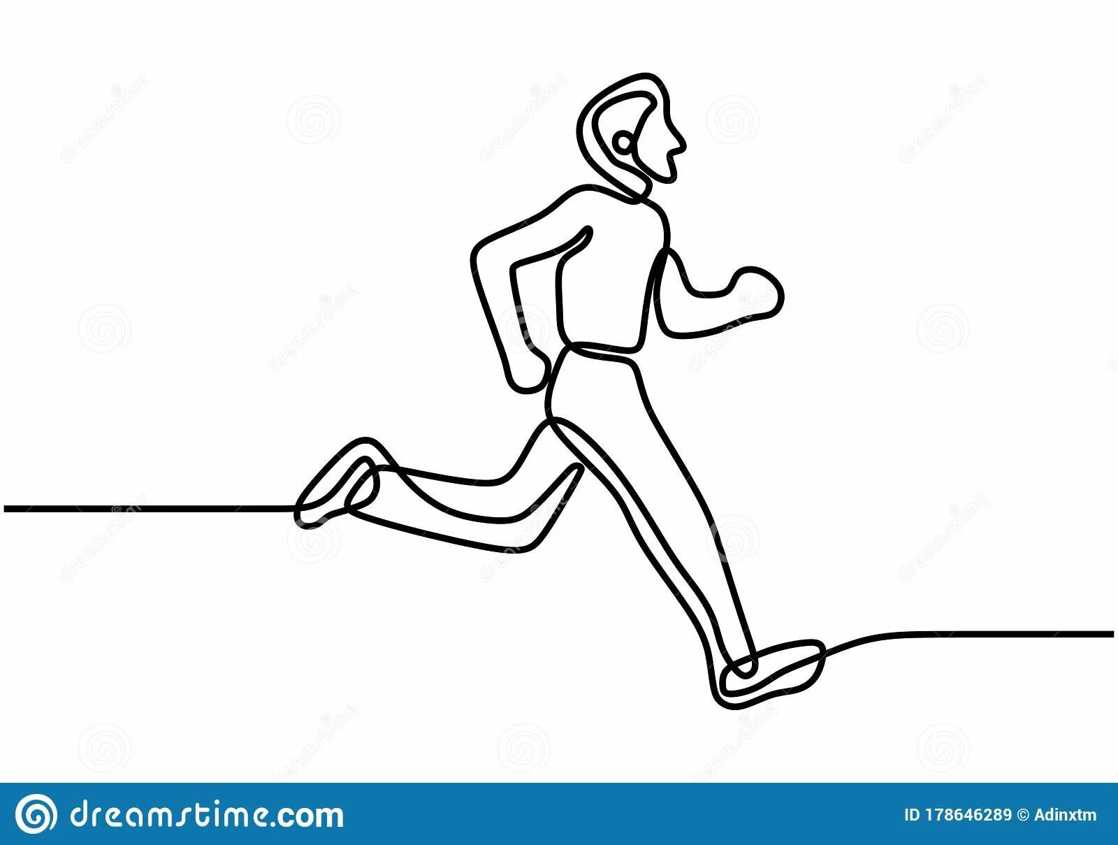 Running line. One line man sport. бегун рисунок для детей с местом для подписи. как нарисовать бегуна последовательность.