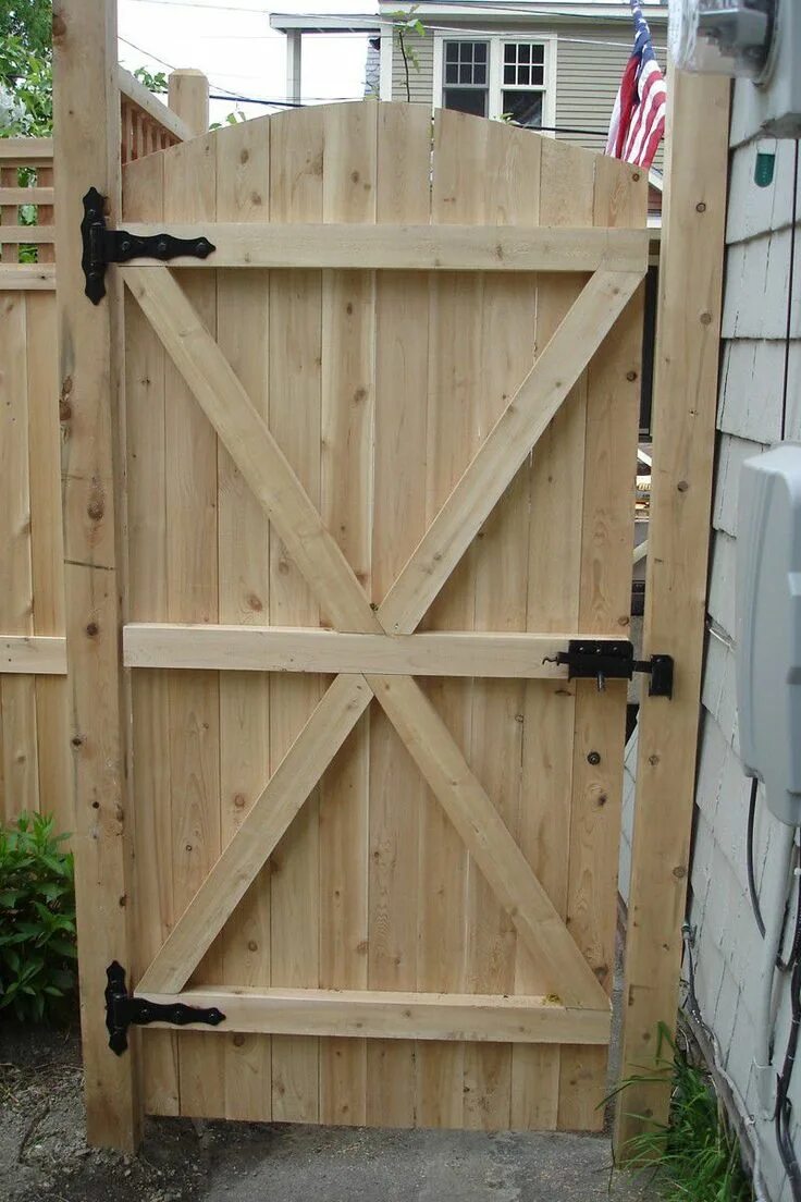 Rounded Arbor - Cape Cod Fence Company Garden arbor with gate, Garden gate desig