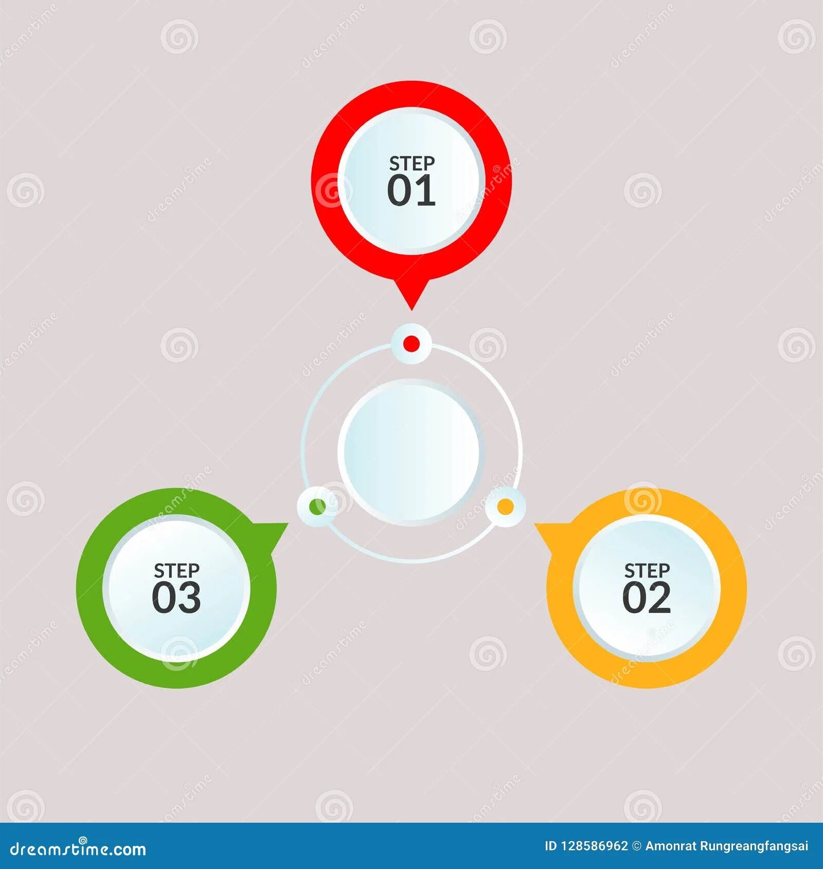 Infographic Five Circle Diagram Linked Segments Template 2684918 Vector Art at V