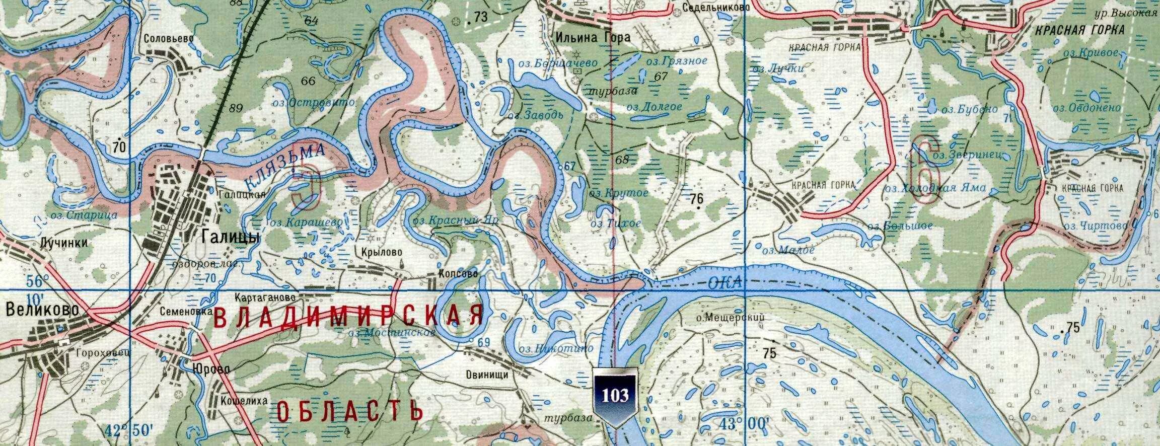 Сколько городов на оке. Карта глубин реки Клязьма. Исток реки Ока на карте. Река Клязьма на карте Владимирской. Старое русло реки Клязьма.