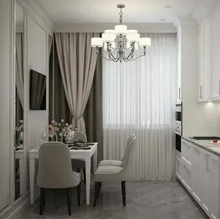 Белая кухня какие шторы подойдут