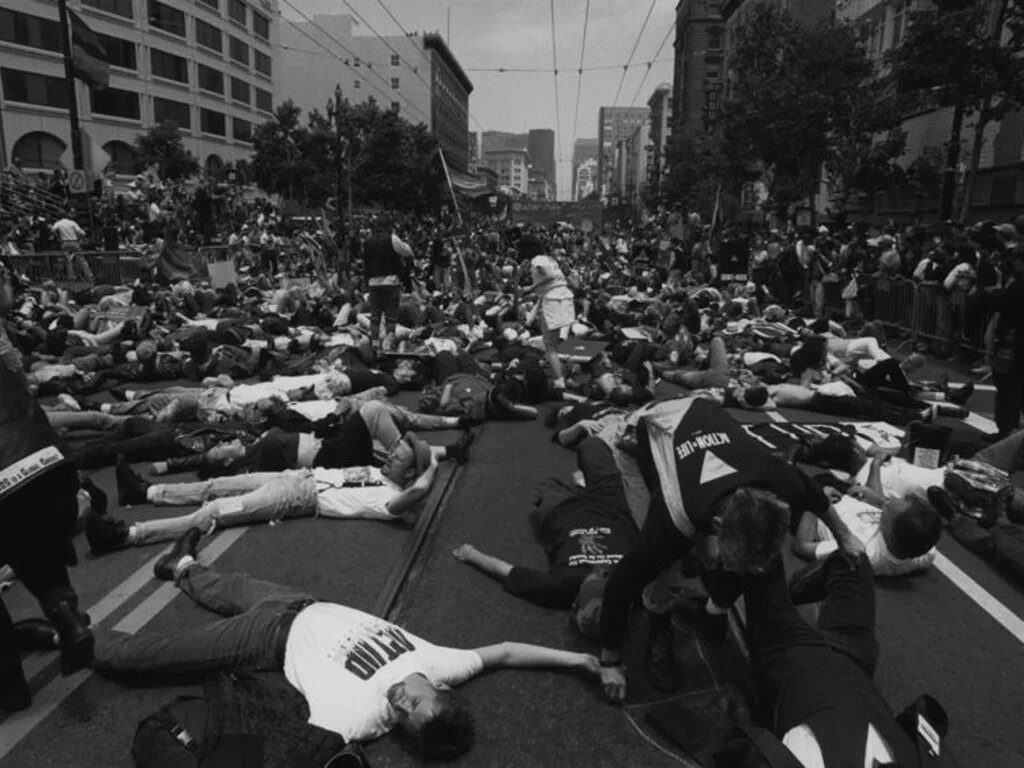 20 ноября 1990. Активисты Act up. San Francisco 1990. Движения Act up.