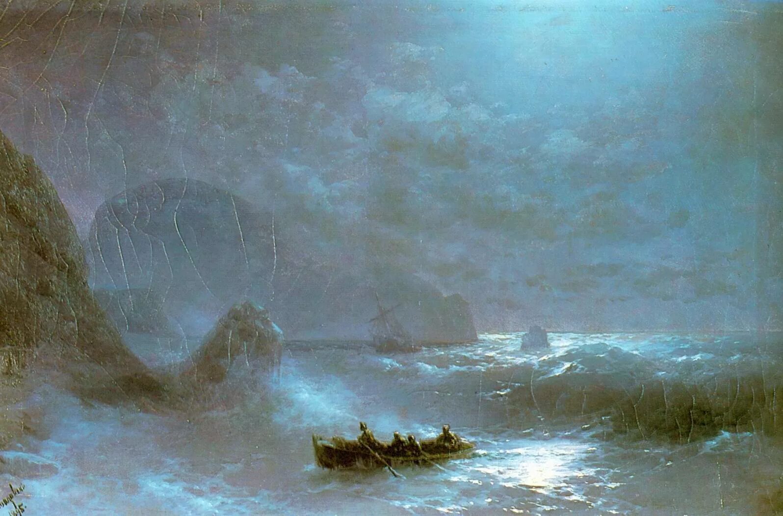 Художник шторм. Айвазовский в море 1895.