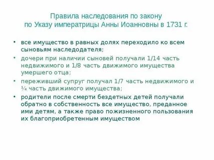 Нормы наследования