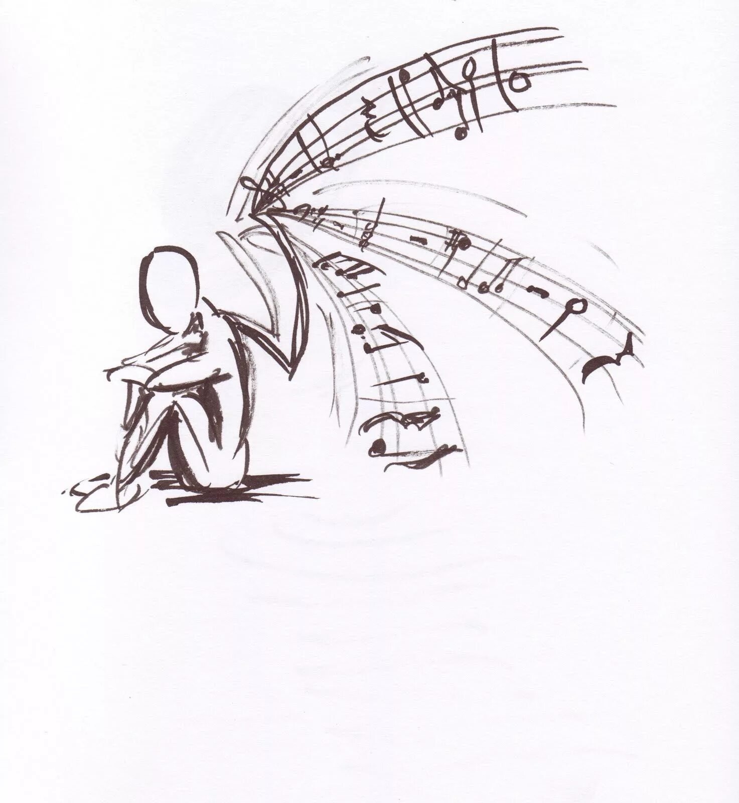 Узор из нот. Музыкальные зарисовки с человеком. Музыкальные ноты рисунок. Музыкальные рисунки. Зарисовка в музыке.