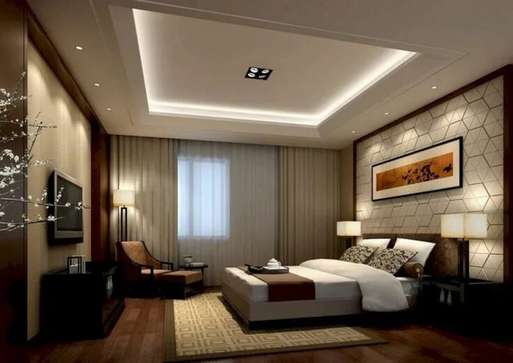 Интерьер потолок спальня фото en güzel yatak odası avize örnekleri Chandelier bedroom, Minimalist bedroom, Bed