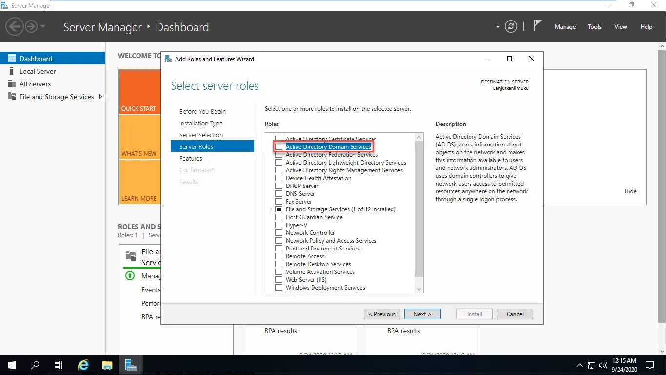 New directory. Active Directory виндовс сервер 2019. Active Directory Windows Server 2019. Роли Windows Server 2019. Виндовс сервер 2020.