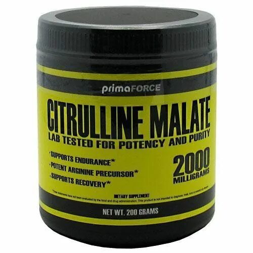 PRIMAFORCE Citrulline Malate цитруллин 200 гр.. PRIMAFORCE. 100 Golden Citrulline Malate. POWERLABS L-Citrulline Malate цитруллин 200 гр.. Сила прима