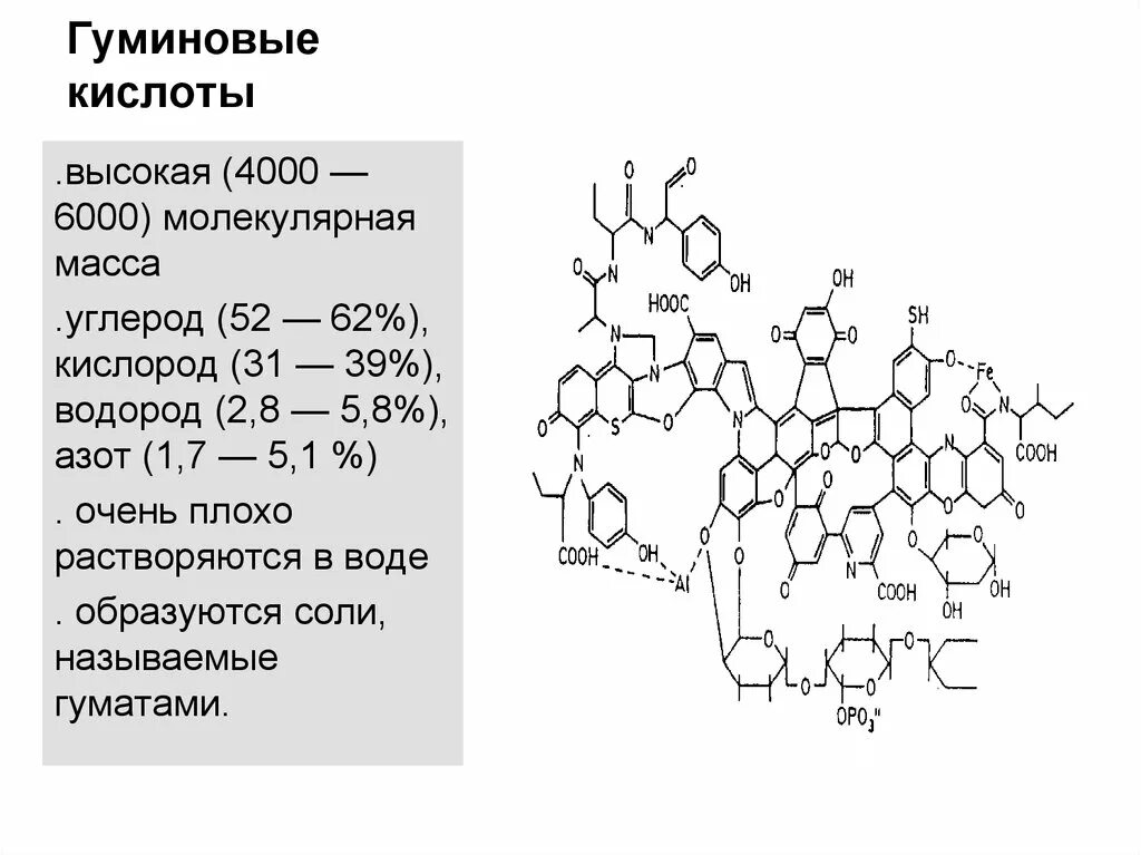 Длинные химические соединения. Гуминовые кислоты формула. Гуминовая кислота структурная формула. Гуминовая кислота формула химическая. Гуминовые кислоты от фульвовых.