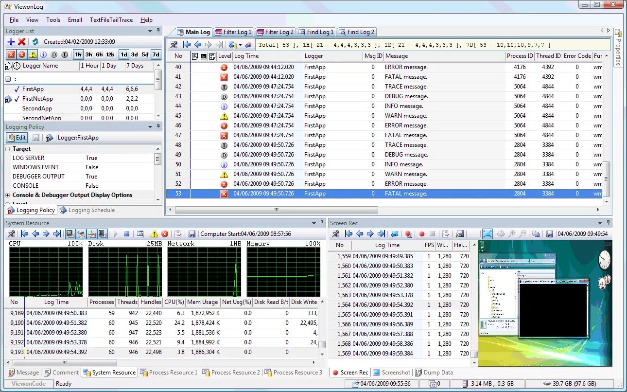 C log system. Программа логгер на виндовс. трассировка логов. картинка приложение a time logger. log viewer.