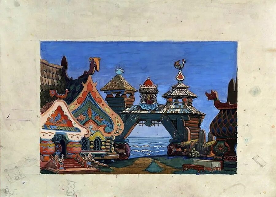 Сказка о царе салтане театр. Иван яковлевич билибин театральные декорации. Терем по мотивам сказок пушкина изо. Иван яковлевич билибин царь салтан. Царь салтан декорации врубеля.