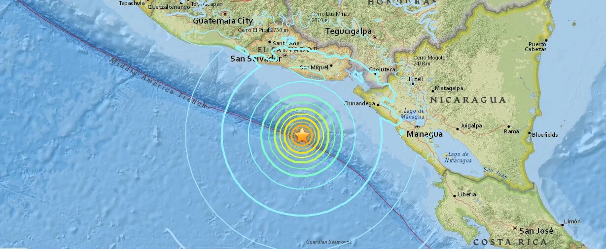 Сальвадор землетрясение. Никарагуа физическая карта. Тегусигальпа на карте.
