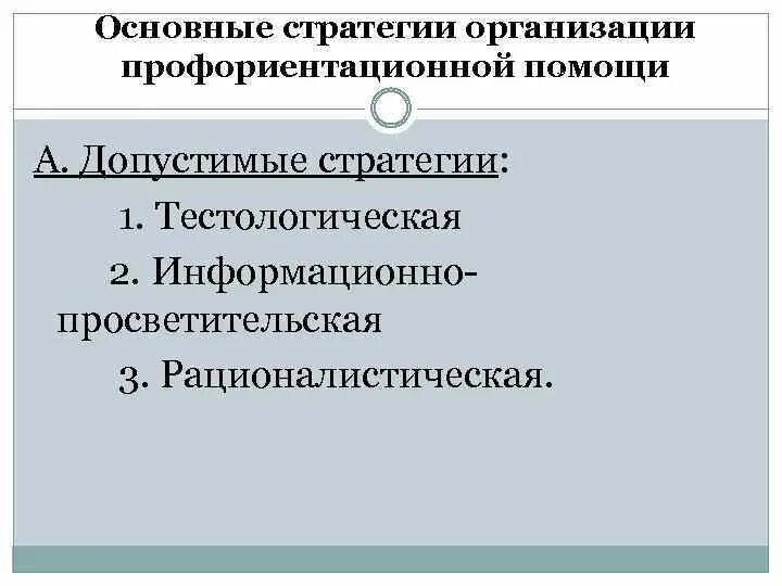Стратегия профориентации. Стратегия профориентации