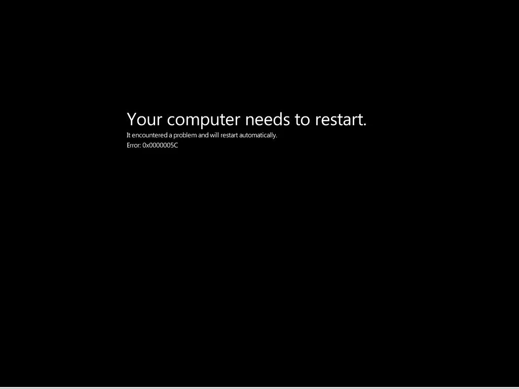 Your computer needs to restart