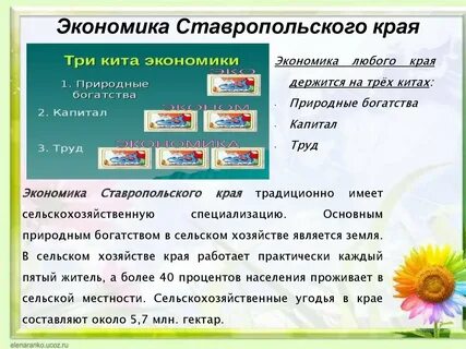 Экономика ставропольского края окружающий мир 3 класс